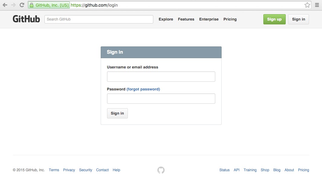 Image showing GitHub login page