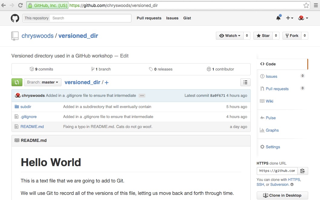 Image of the GitHub versioned_dir repository