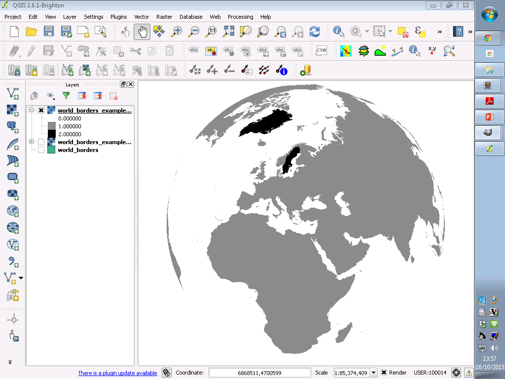 3D globe recoloured